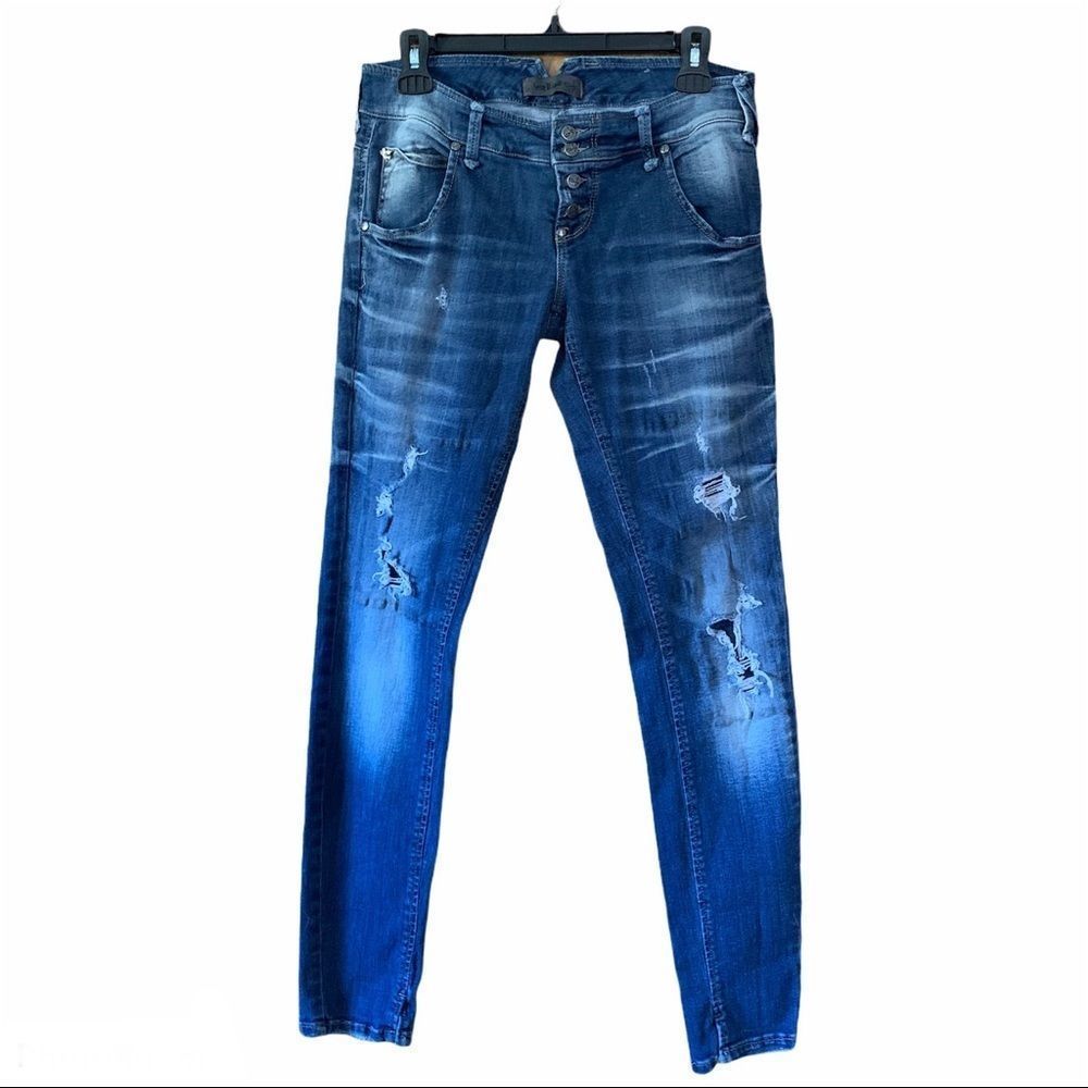 Einstein Sexy Woman Destructed Jeans Blue Size Large
